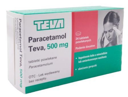 Paracetamol Teva 0,5g 24tabl.powl. $