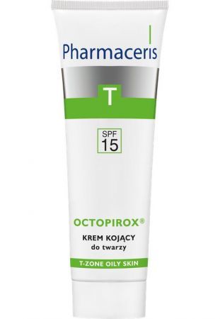 PHARMACERIS T Kojący krem SPF 15 do twarzy dla skóry łojotokowej zaczerwienionej skłonnej do łuszczenia OCTOPIROX® 30 ML