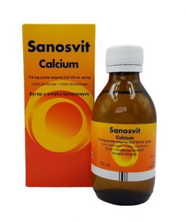 Sanosvit Calcium o sm. banan. syrop 0,114g