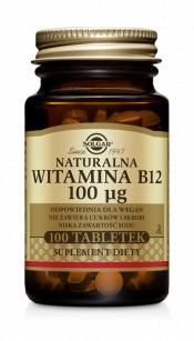 SOLGAR Witamina B12 naturalna 0,1mg 100tab